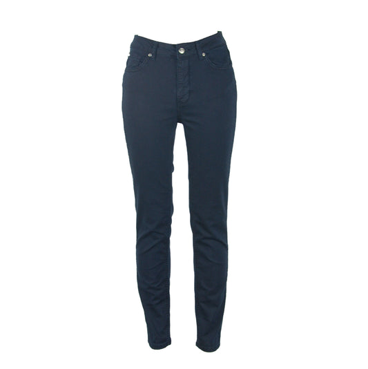 High-Waist Slim Fit Dark Navy Jeans