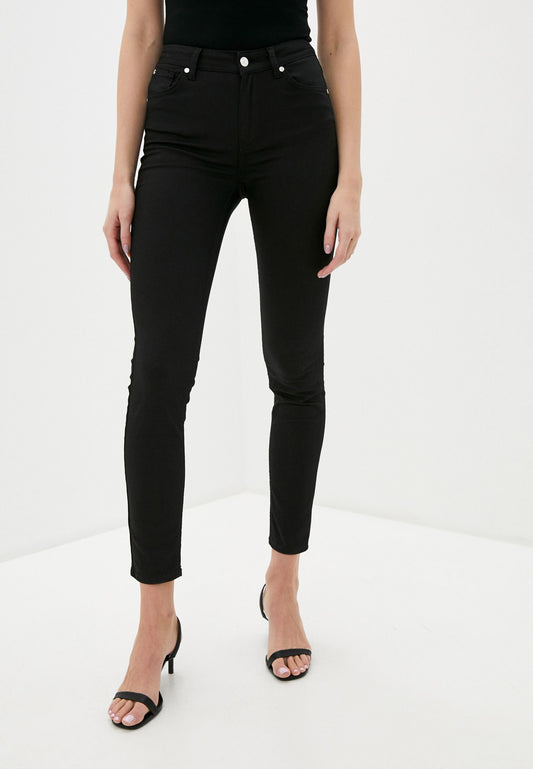 Black Cotton Women's Slim Jean