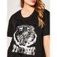 Black Cotton Women T-Shirt