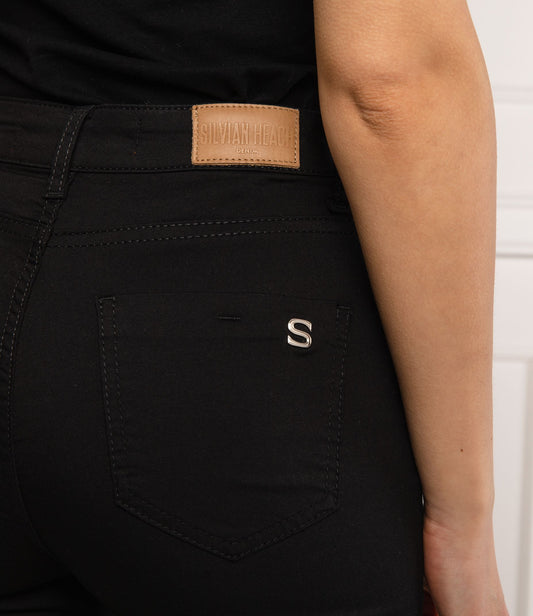 Black Cotton Women's Slim Jean