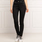 Black Cotton Women's Slim Jean