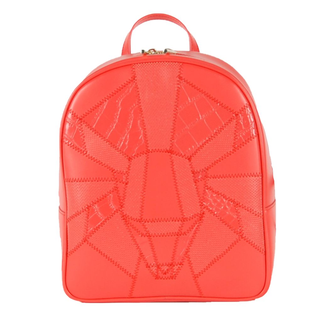 Chic Coral Backpack in Calfskin Blend