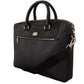 Sleek Black Leather Messenger Bag