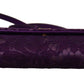 Elegant Purple Cross Body Clutch with Gold Accents