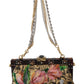 Elegant Gold Silk Evening Clutch With Exotic Accents