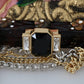 Elegant Gold Silk Evening Clutch With Exotic Accents