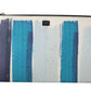 Chic Striped Leather Document Bag