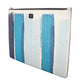 Chic Striped Leather Document Bag