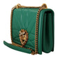 Devotion Leather Shoulder Purse in Lush Green