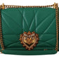 Devotion Leather Shoulder Purse in Lush Green
