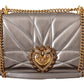 Elegant Silver Devotion Leather Shoulder Bag