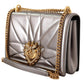 Elegant Silver Devotion Leather Shoulder Bag