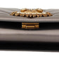 Elegant Silver Devotion Leather Shoulder Bag