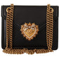 Elegant Black Leather Devotion Shoulder Bag