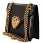 Elegant Black Leather Devotion Shoulder Bag