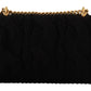 Sumptuous Black Wool-Cashmere Shoulder Bag