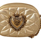 Gold Devotion Leather Shoulder Bag