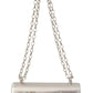 Elegant Silver Leather Phone Purse