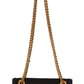 Elegant Devotion Black Leather Shoulder Bag