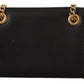 Elegant Devotion Black Leather Shoulder Bag