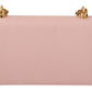 Chic Pink Leather Shoulder Bag with Gold Accents