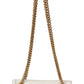 Devotion White Leather Shoulder Bag with Gold Detail
