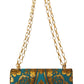 Elegant Gold Baroque Clutch with Chain Strap