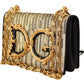 Elegant Gold & Black Evening Clutch