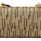 Elegant Gold & Black Evening Clutch