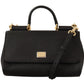 Elegant Black Sicily Leather Shoulder Bag