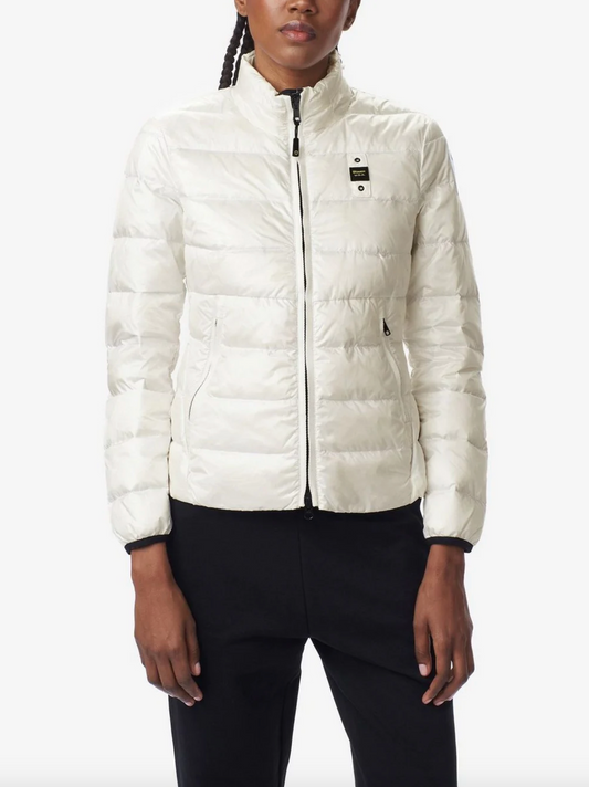 White Nylon Women Jacket