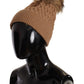 Italian Chic Camel Knit Beanie Hat
