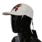 Elegant Embroidered White Baseball Cap