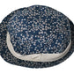 Elegant Bow Print Fedora Hat in Blue & White