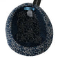 Elegant Bow Print Fedora Hat in Blue & White