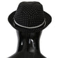 Elegant Black & White Dotted Fedora Hat