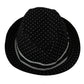 Elegant Black & White Dotted Fedora Hat