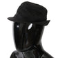 Floral Jacquard Fedora Hat in Black