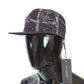Chic Monkey Print Baseball Cap Dark Grey