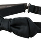Elegant Silk Bow Tie in Dark Green
