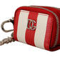 Elegant Striped Leather Coin Purse