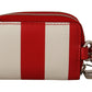 Elegant Striped Leather Coin Purse