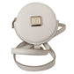 Elegant White Leather Coin Purse with Strap