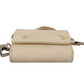 Elegant White Leather Coin Purse with Chain Strap