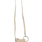 Elegant White Leather Coin Purse with Chain Strap