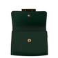 Chic Green Leather Coin Purse with Chain Strap