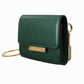Chic Green Leather Coin Purse with Chain Strap