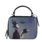 Disney Maleficent Motif Crossgrain Leather Box Crossbody Handbag