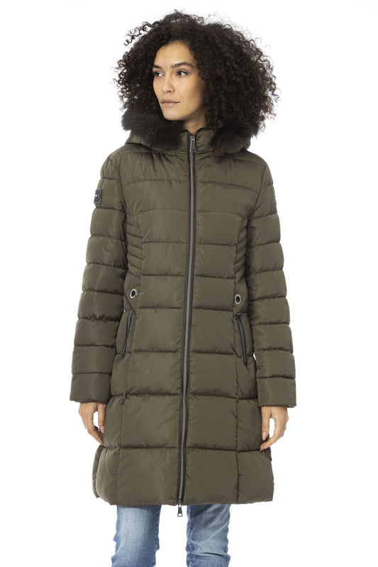Beige Polyester Women Jacket