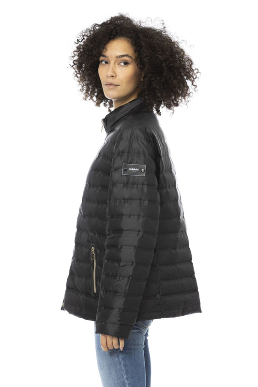 Black Polyester Women Jacket